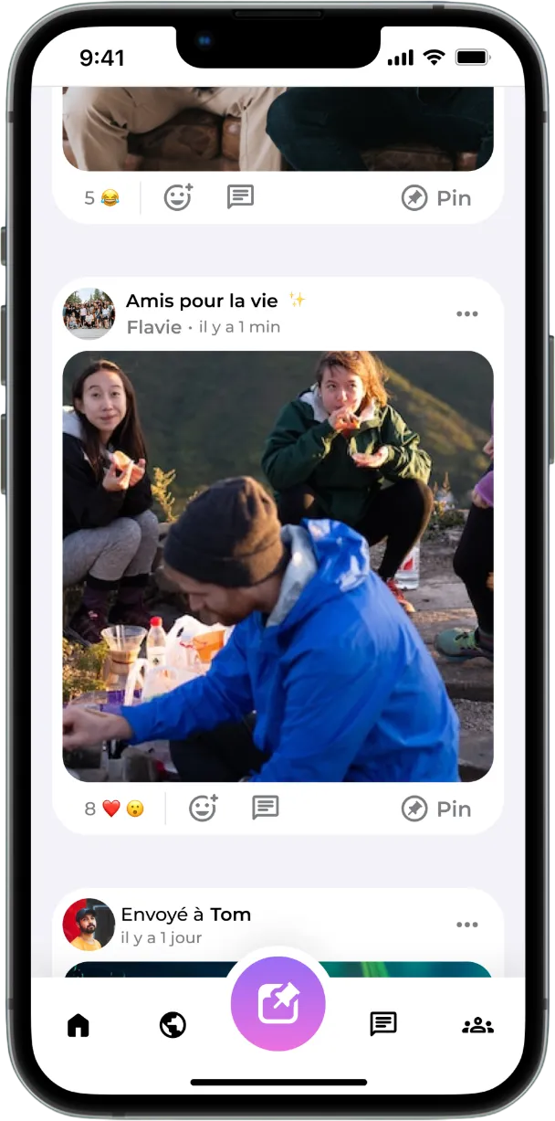 Capture d'écran de l'application Favily